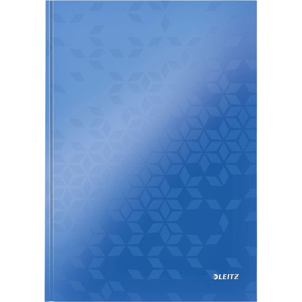 Leitz Wow A4 Quaderno Cucito, A Righe, 80 Fogli, Blu Metallizzato-image