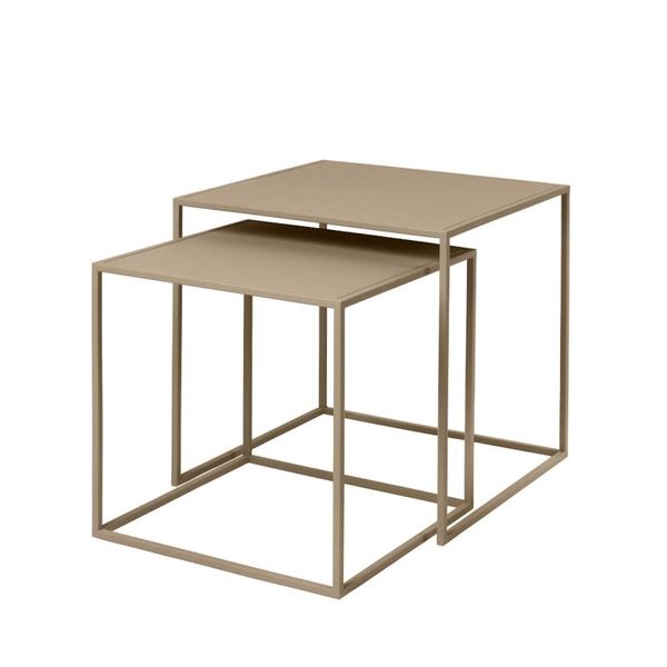 Blomus Fera Tavolino 2 Pezzi Nomad Verniciato A Polvere (Marrone Chiaro)-image