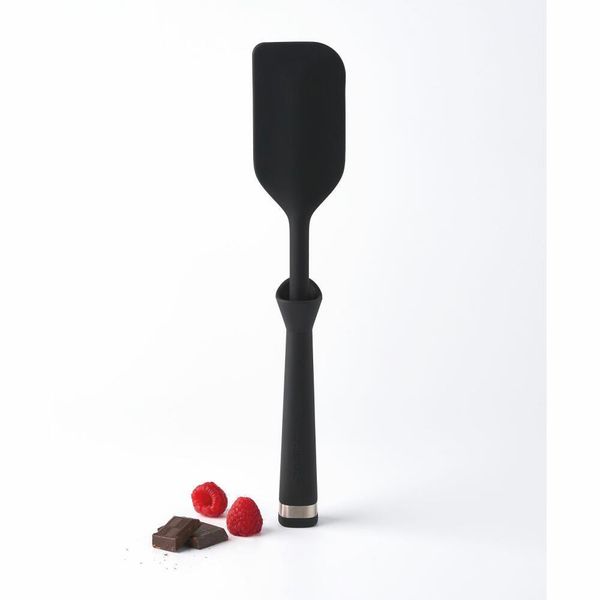 Mastrad Stehender SilikonküChenspachtel, Teigschaber, KüChenschaber, KüChenutensil, Silikon, Inox-Stahl, Schwarz, F19400-image