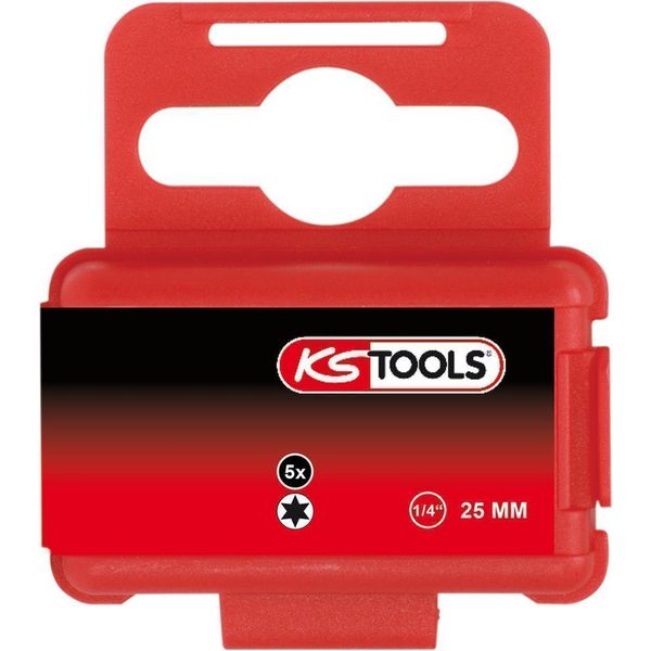 Ks Tools 1/4" Torsionpower Bit Torx 25 Mm T6 5-Pack - 918.4542"-image