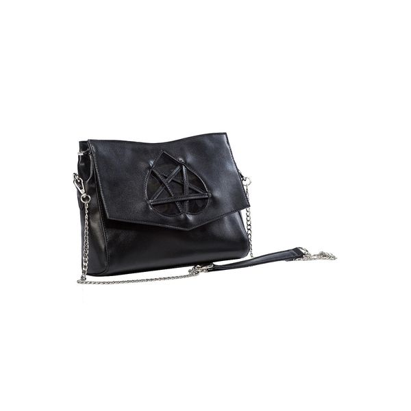 Banned Alternative Shoulder Bag Flash Of Twilight Pentagram Heart Crossbody Bag Con Catena-image
