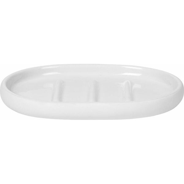 Blomus Portasapone Sono, Portasapone, Mensola Da Bagno, Portasapone, Ceramica, Bianco, 10 X 13 Cm, 66292-image