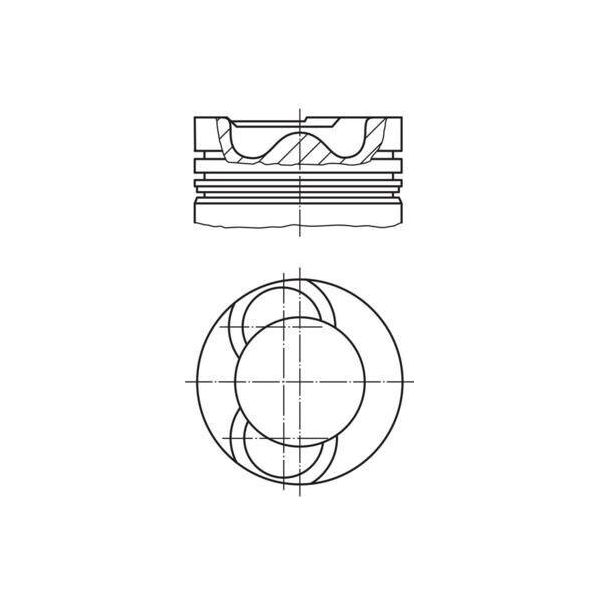 Mahle 028 19 01 Pistone Per Vw Crafter 30-50 Furgone (2E) Crafter 30-35 Bus (2E) Crafter 30-50 Pianale/Telaio (2F)-image