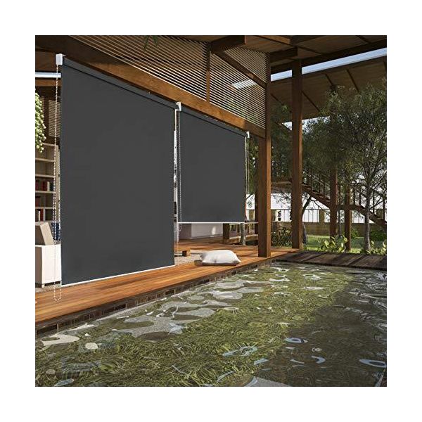 Tenda A Rullo Per Esterni Karpal Tenda A Rullo A Schermo Tenda A Rullo Verticale Tenda A Rullo Per Balconi Tenda A Rullo A Schermo Ombreggiante 140 X 140 Cm Antracite¡-image