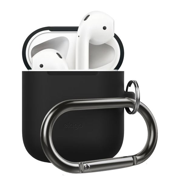 Elago Custodia In Silicone Per Airpods 2 E Airpods 1, Nera-image