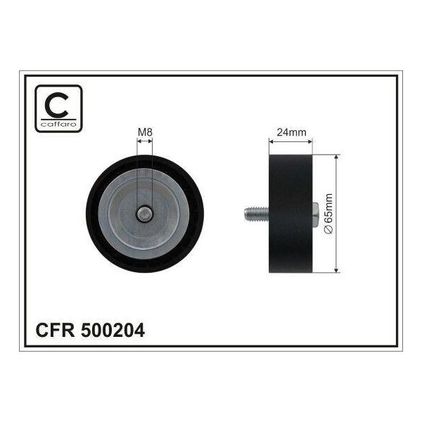 Caffaro 500204 Puleggia Folle Cinghia A V 65Mm Per Ford Fiesta Mk6 Hatchback (JA8, JR8) Focus Iii Turnier Focus Iii C-Max Ii (DXA/CB7, Dxa/Ceu)-image