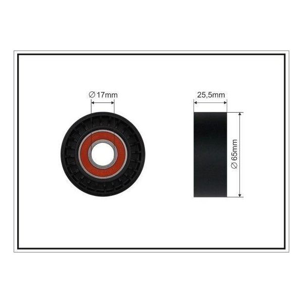 Caffaro 467-91 Puleggia Tenditore Cinghia A V 65Mm Per CitroËN Berlingo (B9) C4 Grand Picasso I (Ua) C4 Picasso I (Ud) Berlingo Box (B9)-image
