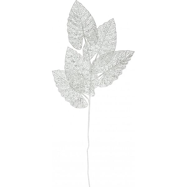 Decorazione Da Tavolo Con Ramo Natalizio Scintillante Bianco 80 Cm - Taglia Unica-image