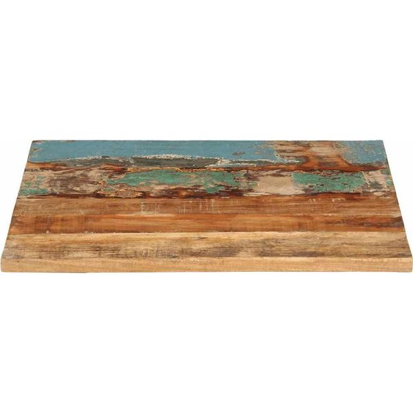 Piano Del Tavolo Rettangolare 60X70 Cm 25-27 Mm In Legno Massiccio Di Recupero-image