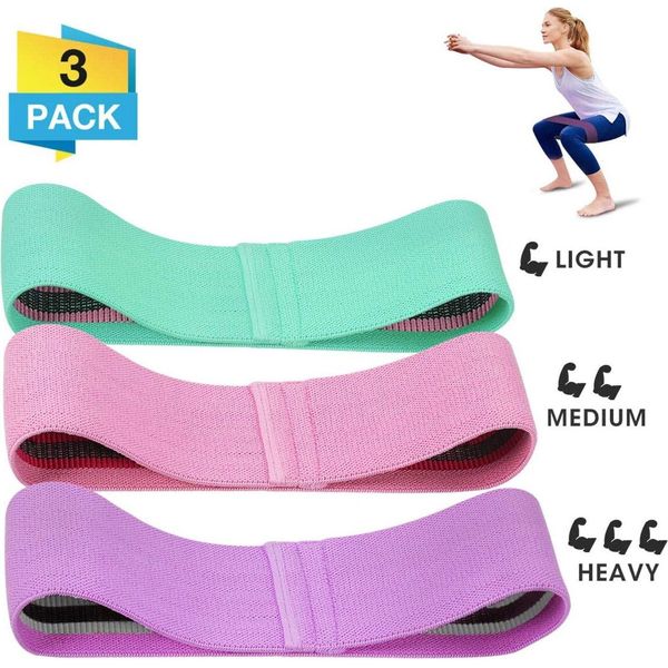 Meco Bande Di Resistenza Per L'anca, Bande Di Resistenza Per Il Fitness, Set Di Bande Di Allenamento Con 3 Diverse Bande Di Resistenza Per L'allenamento Delle Gambe, L'allenamento Della Forza E Le Trazioni-image