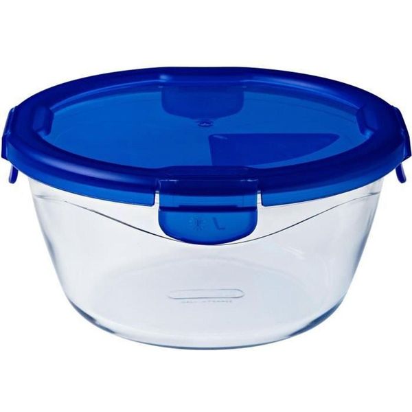 Pyrex - Cook & Go - Barattolo Di Vetro Rotondo Con Coperchio Ermetico E Impermeabile Ø 20 Cm - Cuocere Al Forno, Conservare E Portare Via-image