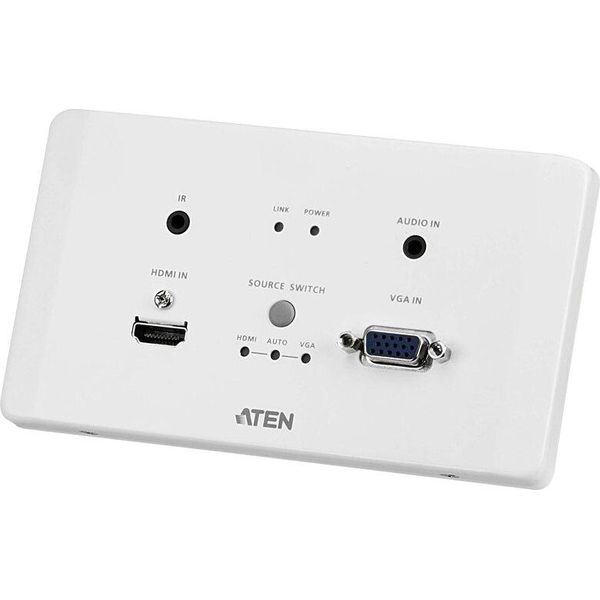 Aten VE2812AEUT VE2812AEUT Trasmettitore Hdbaset Hdmi E Vga Con Piastra A Muro Ue Poh 4K A 100 M, Hdbaset Classe A-image