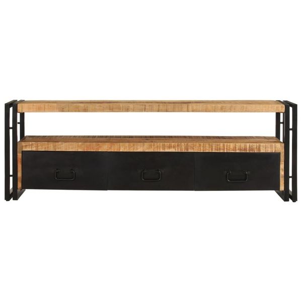 Syfax™ Mobile Porta Tv 120X30X40 Cm In Legno Massello Di Mango-image