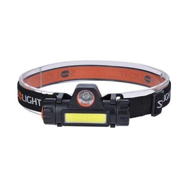 Lampada Frontale Ricaricabile Solight Led, 3W + Cob, 150Lm + 60Lm, Li-Ion, Usb-image