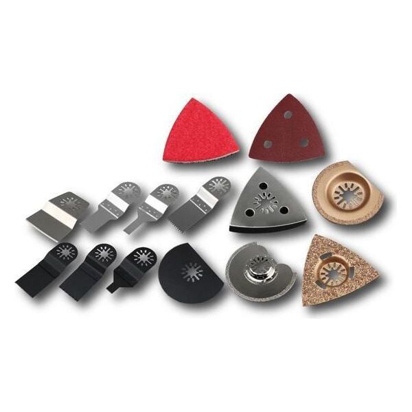 Fieldmann Fdb 9002 40 Pezzi Accessori, Carta Abrasiva, Lame A Spatola, Lame Per Sega (Legno, Metallo), Lame Diamantate (Ceramica, Ecc.)-image