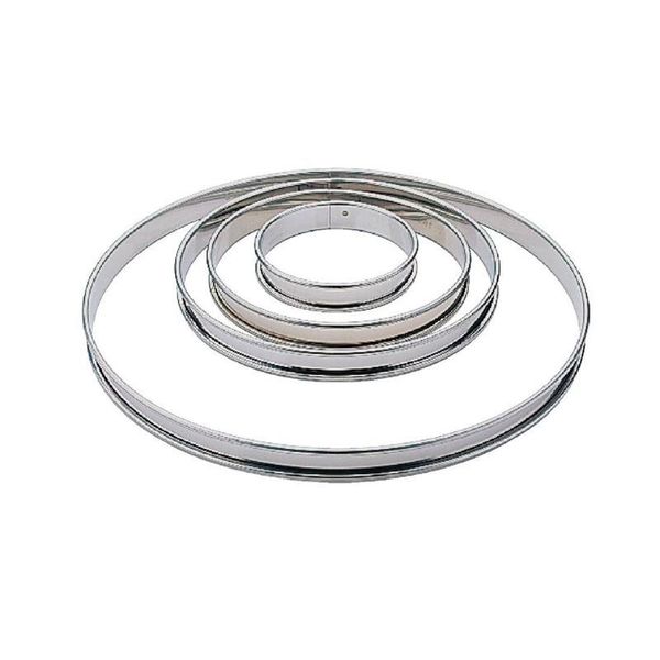 Matfer Bourgeat Anello Piatto Per Torte In Acciaio Inox Liscio 24 Cm-image