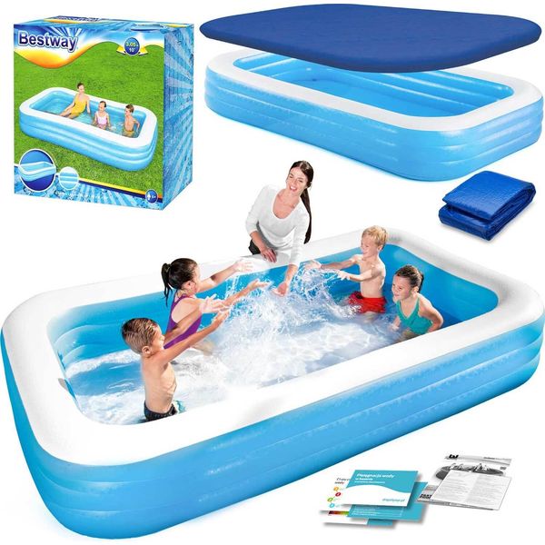 Piscina Gonfiabile Bestway Per Famiglie 305 X 183 X 56 Cm 3In1 54009-image