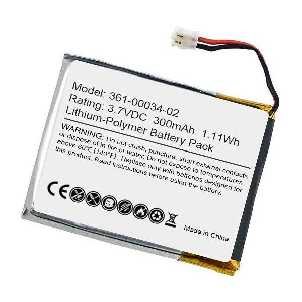 Batteria 3.7V 300Mah1.11Wh 361-00034-02 Compatibile Con Garmin Fenix 3 / Fenix 3 Hr Batteria Di Ricambio Smartwatch 300Mah Orologio Di Ricambio-image