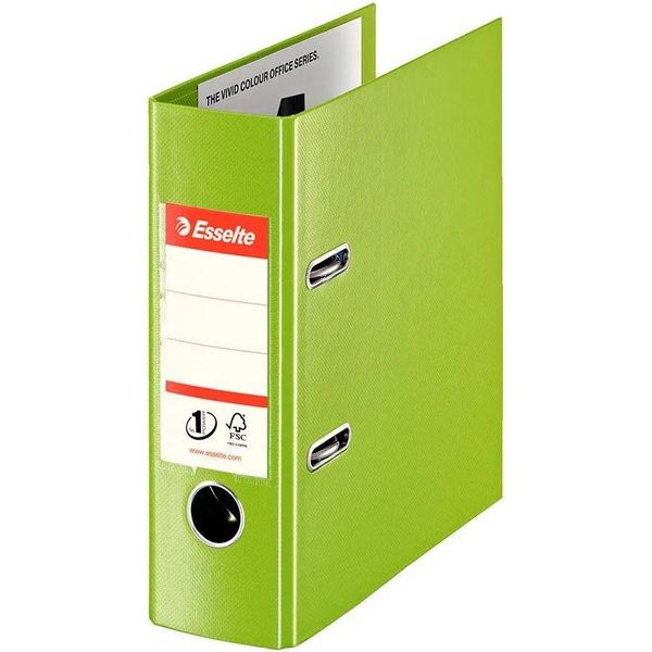 Cartella A Leva A5 Esselte No.1 Power Vivida, Plastica Piena, Dorso 7,5 Cm, Verde-image