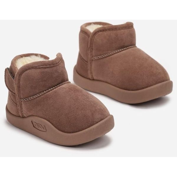 Ragazzi Ragazze Stivali Invernali Stivali Da Neve Bambini Scarpe Invernali Giwi Marrone Dimensioni 23-image