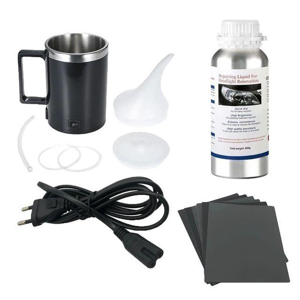Set Per Il Restauro Dei Fari Dell'auto, Capacità 800ML, Soluzione Per La Lucidatura E La Riparazione, Set Da 2 Scatole-image