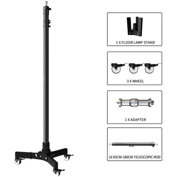 Stativo Per Luci, Pesante, Treppiede Pieghevole, Treppiede Da 183 Cm-image