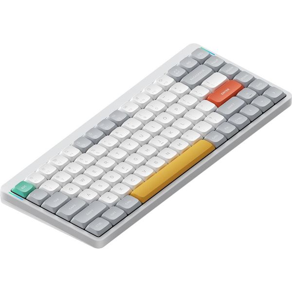 Tastiera Meccanica Sottile Senza Fili Nuphy Air75 V2, Led Rgb, Qwerty Us, Bianco Ionico, Interruttore Aloe-image