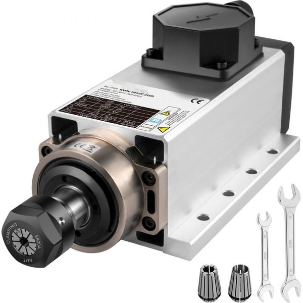 Motore Mandrino Raffreddato Ad Aria 2,2KW ER20 - Mandrino Di Fresatura - Motore Lineare - Macchina Per Incisione Cnc Raffreddata Ad Aria - 24000RPM - Motore Mandrino-image