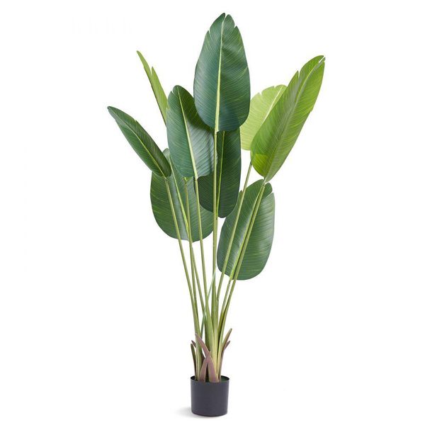 Uccello Del Paradiso Pianta Artificiale - Pe - 700X700X1524Mm - Pianta Di Plastica In Vaso - Fiore Artificiale - Inodore - Impermeabile - Decorazione Ideale Per Camera Da Letto, Studio, Soggiorno.-image