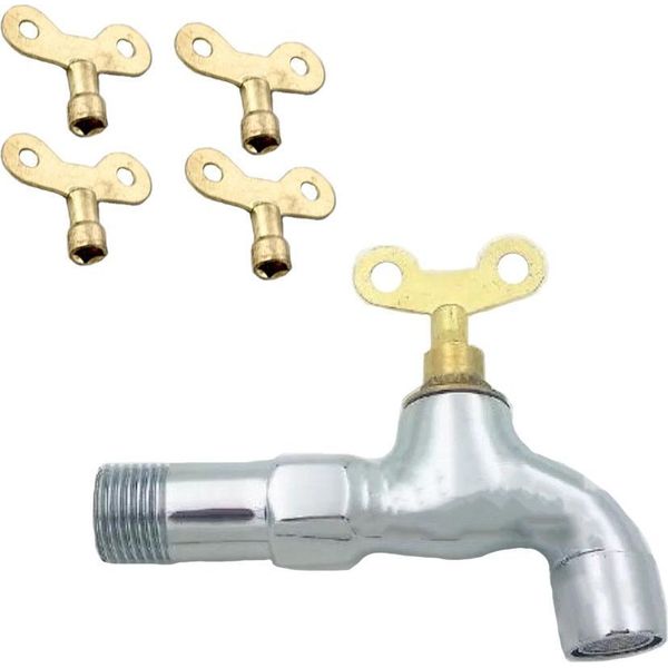 Inf Rubinetto Esterno Bloccabile - Ottone Legato Con Anima In Rame E Chiave-image