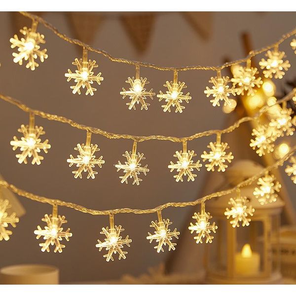Luci Di Fata, 3M 20 Led Alimentato A Batteria Luci Di Fata, Decorazione Lampo Per San Valentino Natale Matrimonio Compleanno Festa, Fiocco Di Neve-image
