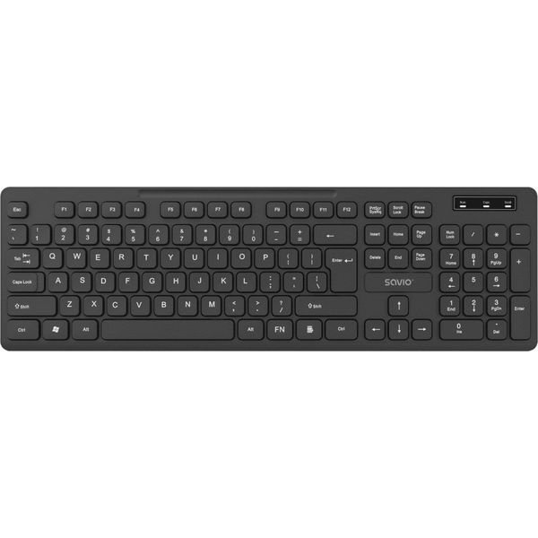 Tastiera Savio KB-02 Home/Office Usb Qwerty Nero-image