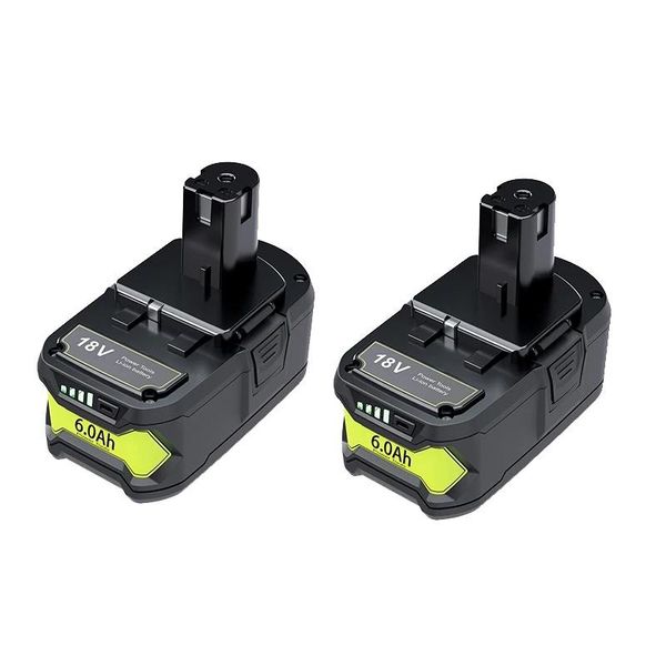 Batteria Agli Ioni Di Litio Ryobi 18V, Opzioni Ad Alta Capacità, Comodità Di Ricarica , 2 Pack 6,0Ah-image