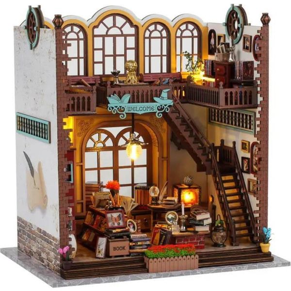 Habarri | Casa In Miniatura - Diy Casa Delle Bambole - Casa In Legno Con Mobili E Illuminazione A Led - Regalo Per Bambini - Magia-image