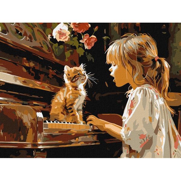 Pittura Per Numeri - Duo Canoro 30X40 Cm-image