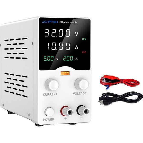Alimentatore Dc, Tensione Regolabile 32V/62V, Regolazione Corrente Costante, Bianco 32V10A GA3010B-image