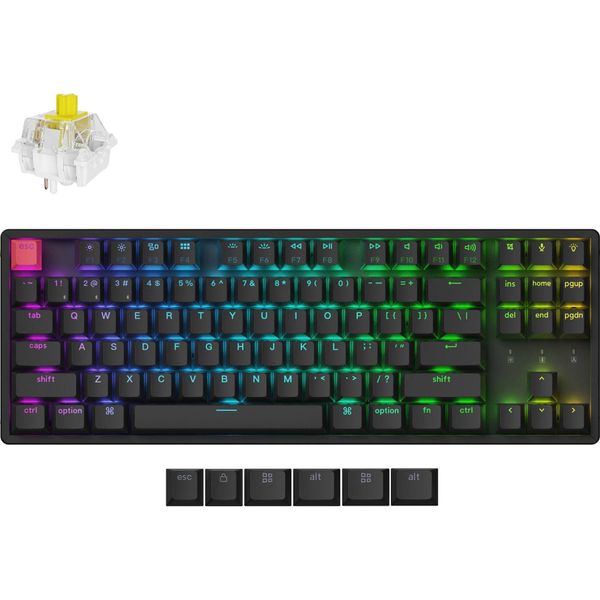 Keychron K8 Qmk Versione 2 Tastiera Meccanica Senza Fili, Hot Swap, Rgb, Qwerty Us Layout - Keychron Super Banana - K8X-J4-image