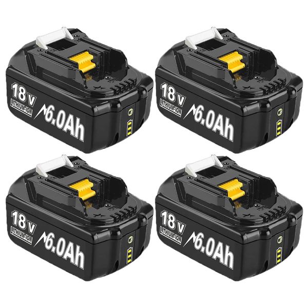 Batteria Di Ricambio, 18V, Capacità 6000Mah, 4 Batterie-image