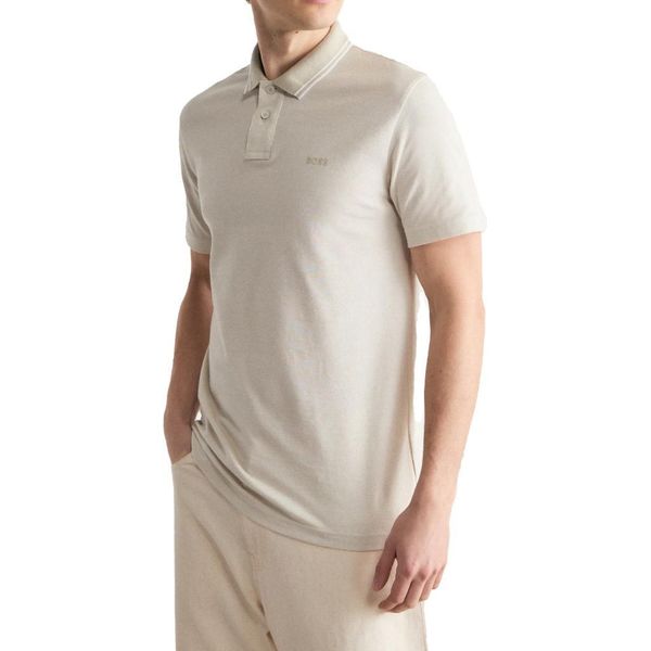 Polos Hombre Del Marchio Hugo Boss Del Modello Peoxfordnew Beige-image