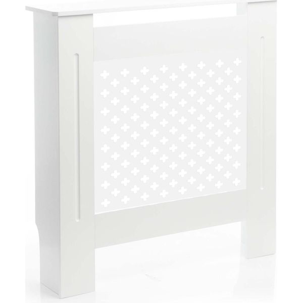 Rivestimento Per Radiatori Toboli Bianco 78 X 19 X 82 Cm, Rivestimento Per Radiatori In Mdf, Rivestimento In Legno Per Radiatori, Rivestimento Elegante Per Radiatori-image