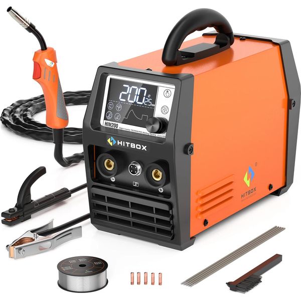 Saldatrice, Uscita 200A, Funzionalità 3 In 1 Mig/Tig/Mma, HIM200-image
