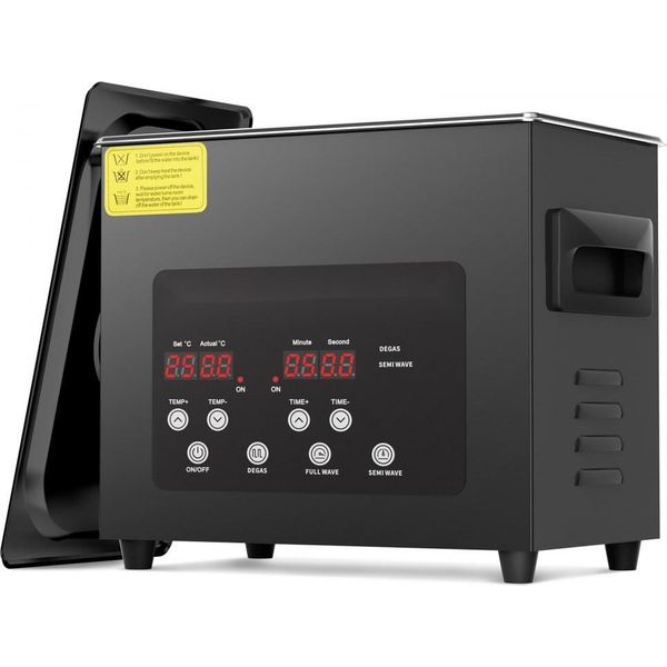 Pulitore A Ultrasuoni 3L Con Riscaldatore A Cestello E Timer 120W - Pulitore A Ultrasuoni Di Alta Qualità - Potente Macchina Di Pulizia-image