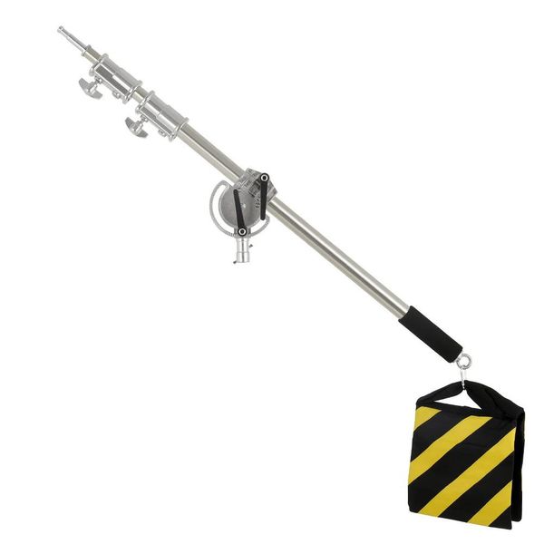 Stativo A Braccio Trasversale, Altezza Massima 2490 Mm, Materiale Resistente In Acciaio Inox, Traversa Da 2,49 M-image