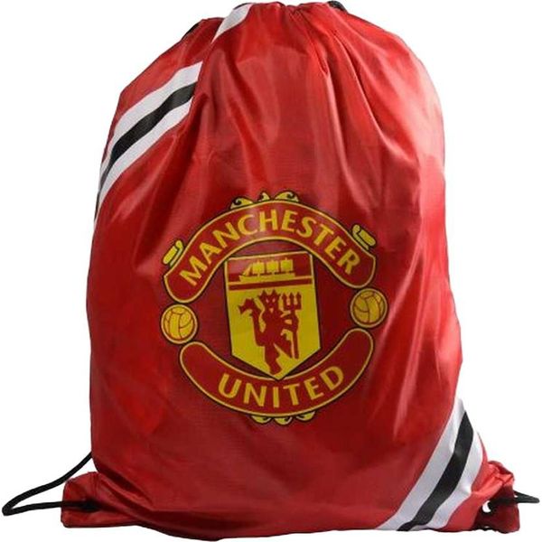 Manchester United Fc - Borsa Da Ginnastica, Con Strisce BS6013 (Taglia Unica) (Rosso/Giallo/Bianco)-image