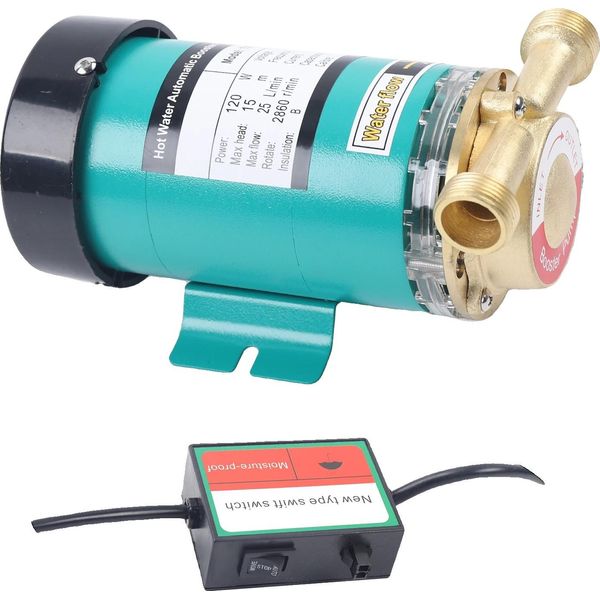 Pompa Intermedia Per Acqua Calda, Potenza 120W, Funzionamento Automatico, 220V, Ciano, Ue-image