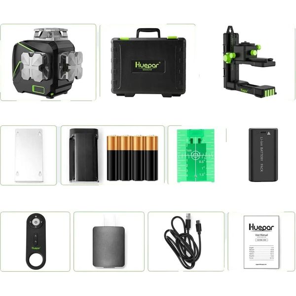 Livella Laser, Proiezione Di 12 Linee, Precisione Del Raggio Verde, SET-1-image