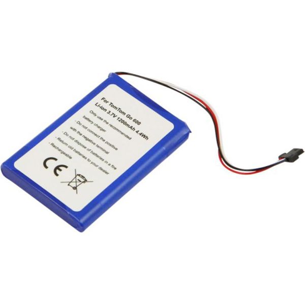 Avizar, Batteria Agli Ioni Di Litio Per Tomtom Go 600/Start 62 Gps, 1200 Mah, Blu-image