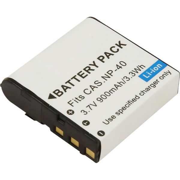 Avizar, Batteria Per Fotocamera Casio NP-40 Agli Ioni Di Litio 3,7V 900Mah, Bianco-image