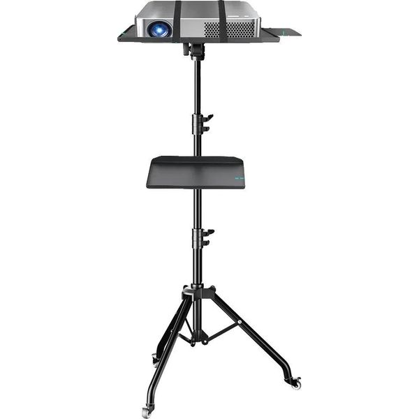 Supporto Per Proiettore, Regolabile In Altezza, Robusta Struttura In Metallo, 145 Cm-image