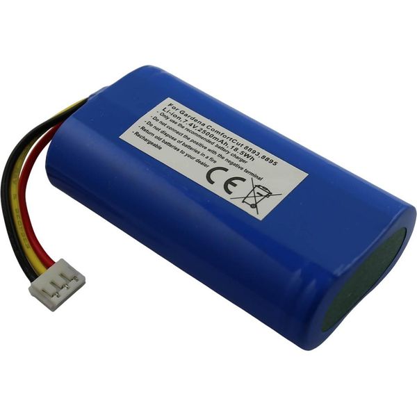 Avizar, Batteria Di Ricambio Gardena Comfortcut 8893/8895 7,4 V 2500 Mah Li-Ion, Blu-image
